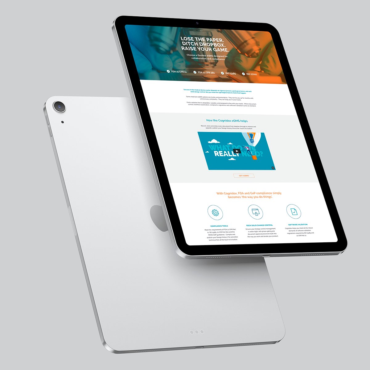 cognidox ipad air mockup